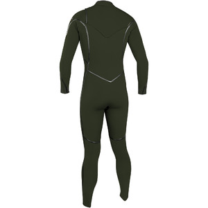 2020 O'Neill Mens Psycho One 5/4mm Chest Zip Wetsuit 5428 - Ghost Green